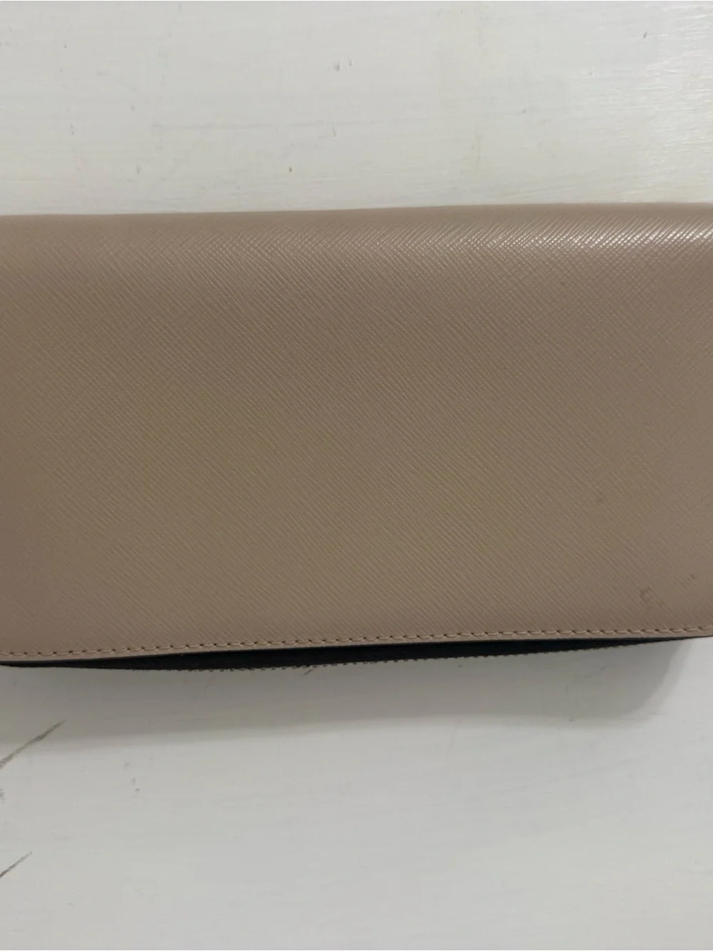 kate spade Two-Tone Beige and Black Saffiano Leather Wallet